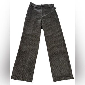 Banana Republic Tweed Straight Leg Dress Pants Petite 2 Flat Front